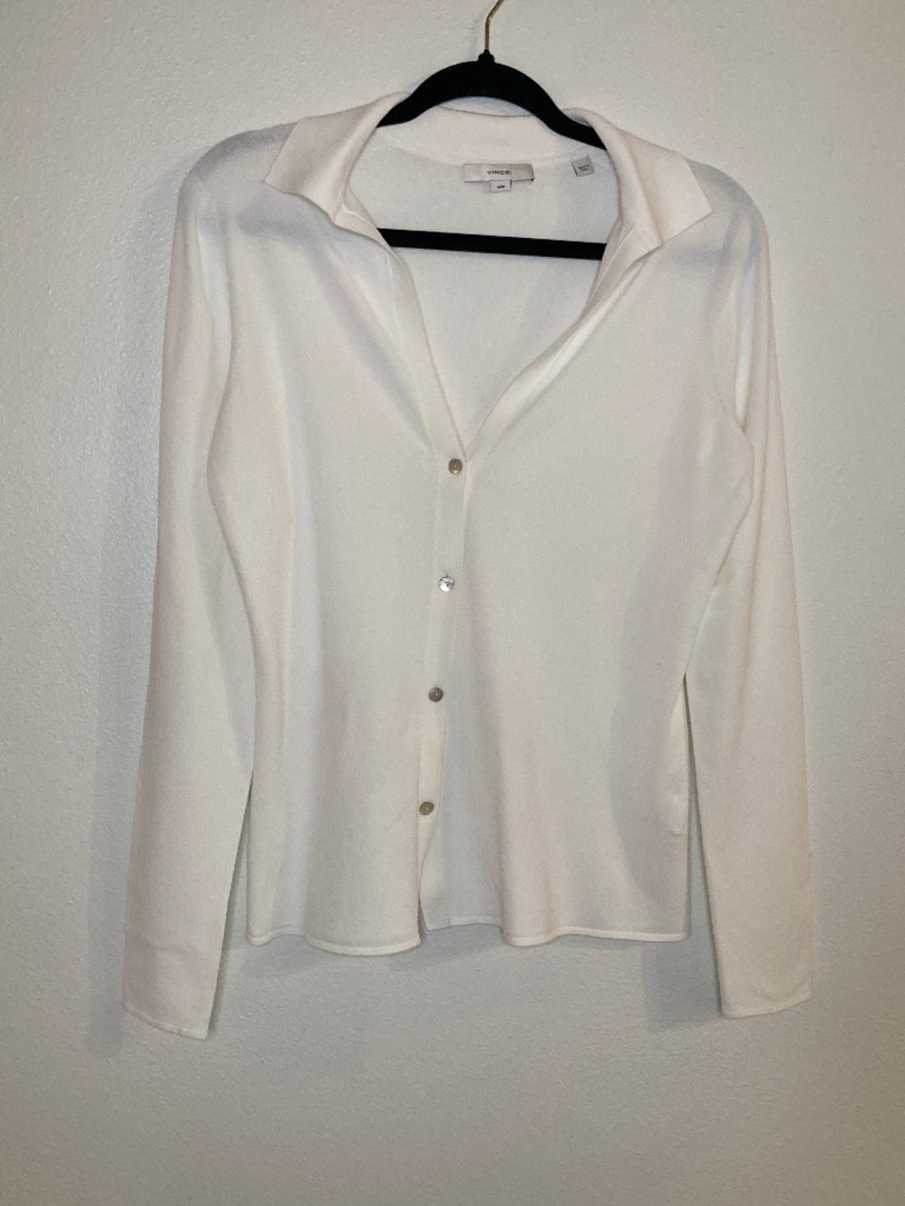 Vince long sleeve collared polo shirt